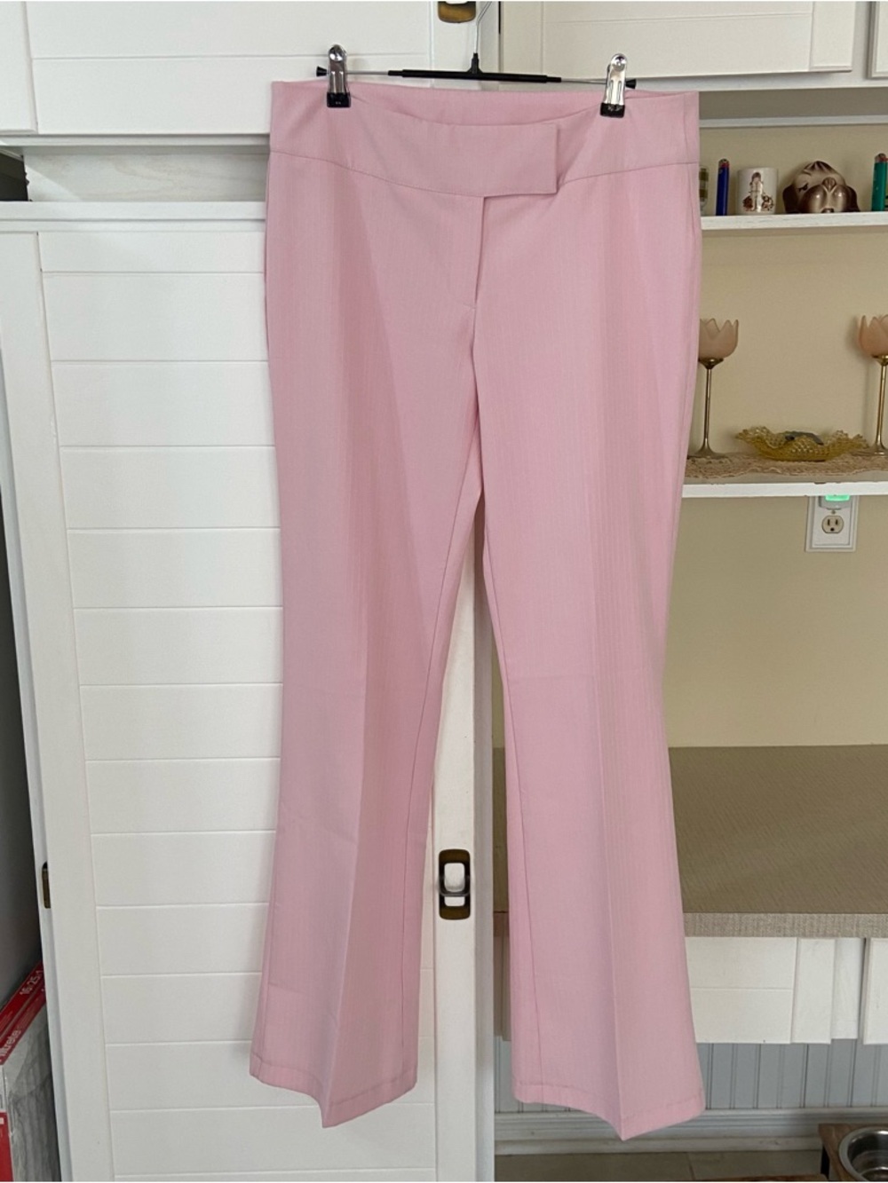 Vintage Baby Pink Pinstriped Dress Pants
